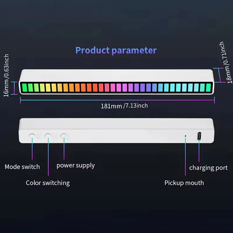 رقص نور اکولایزر حساس به صدا مدل RGB LED