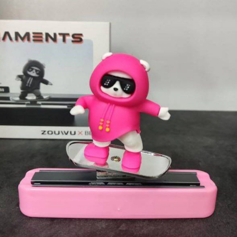 گجت پارک فون خودرو مدل خرس اسکیت سوار متحرک