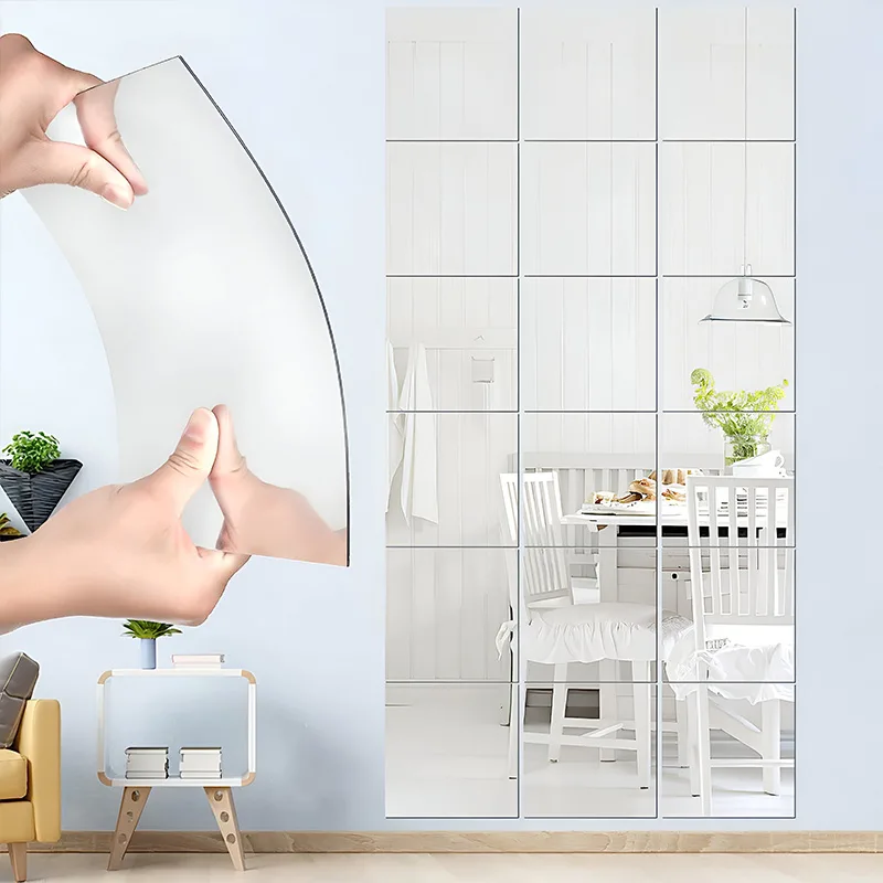 آینه چسبی نشکن طرح مستطیل