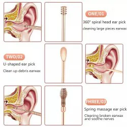 مجموعه 6 عددی ابزار تمیز کننده گوش