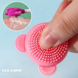 براش مخصوص ماسک و ماساژ سیلیکونی دوطرفه پرزدار
