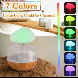 چراغ خواب و شبیه ساز باران مدل ابری طرح چوب RGB